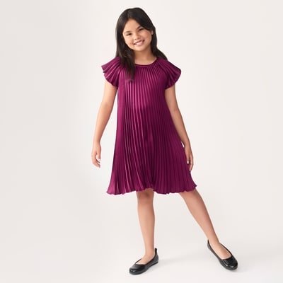 Joe Fresh Robe plissée en satin pour filles 1 ea, 34,00 $/1ch