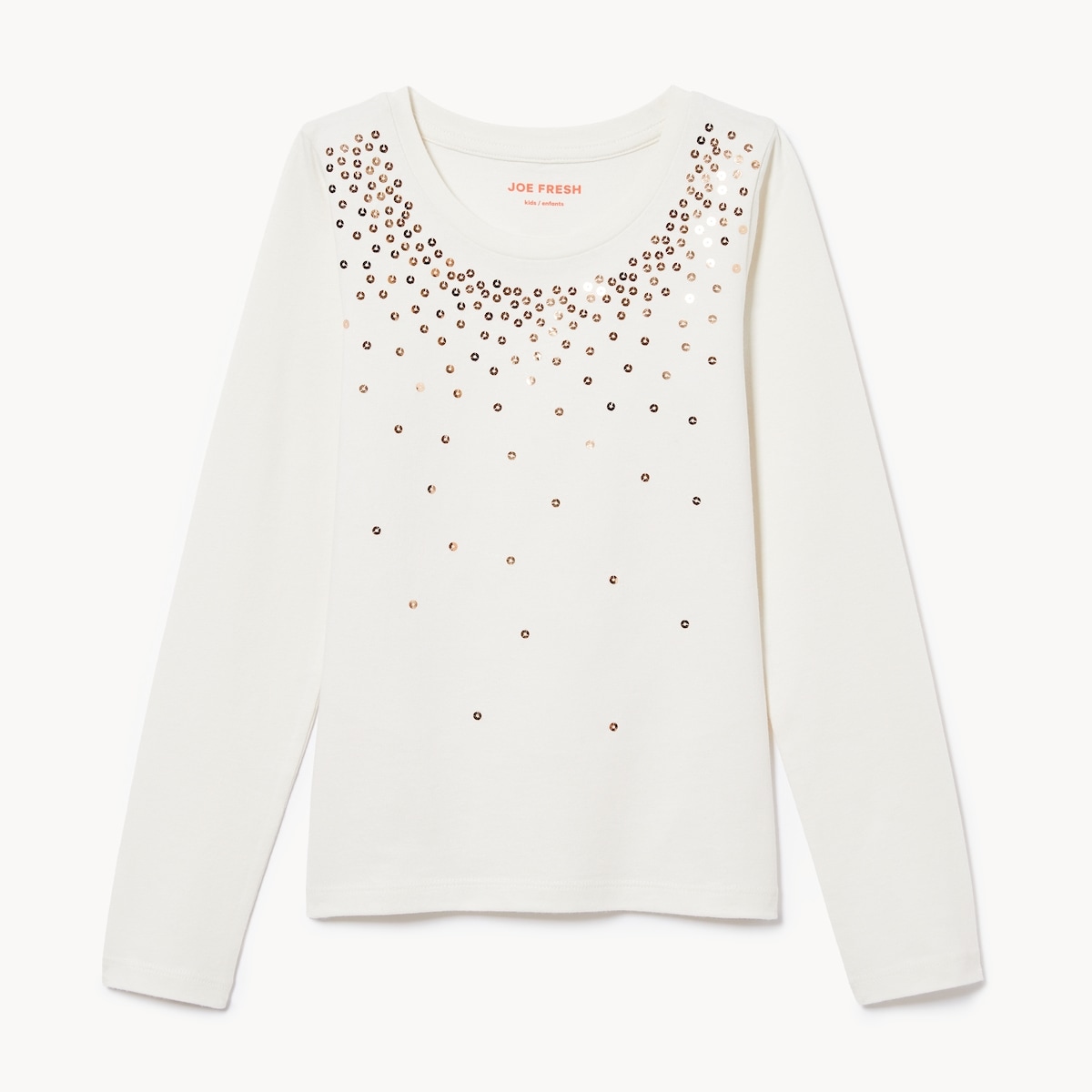 Haut manches longues paillettes pour filles