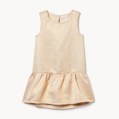 Kid Girls' Holiday Dress - Light Gold