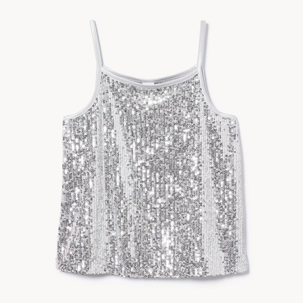 Tween Girls' Sequin Cami - Silver