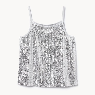 Tween Girls' Sequin Cami - Silver