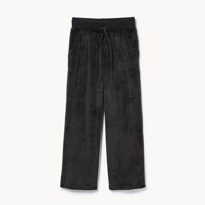 Pantalon sport en velours rasé pour filles - Noir JF