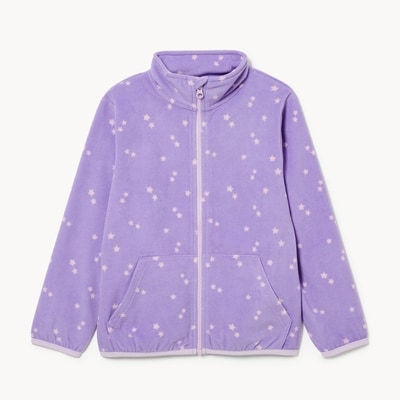 Veste imprimée en micromolleton pour enfants - Pourpre