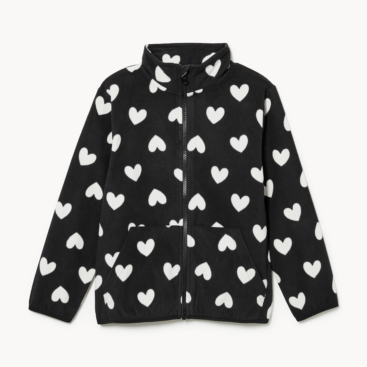 Kid Printed Microfleece Jacket - Jf Black