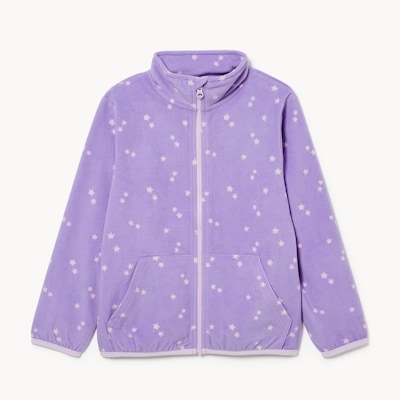 Veste imprimée en micromolleton pour enfants - Pourpre