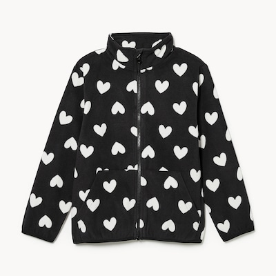 Kid Printed Microfleece Jacket - JF Black