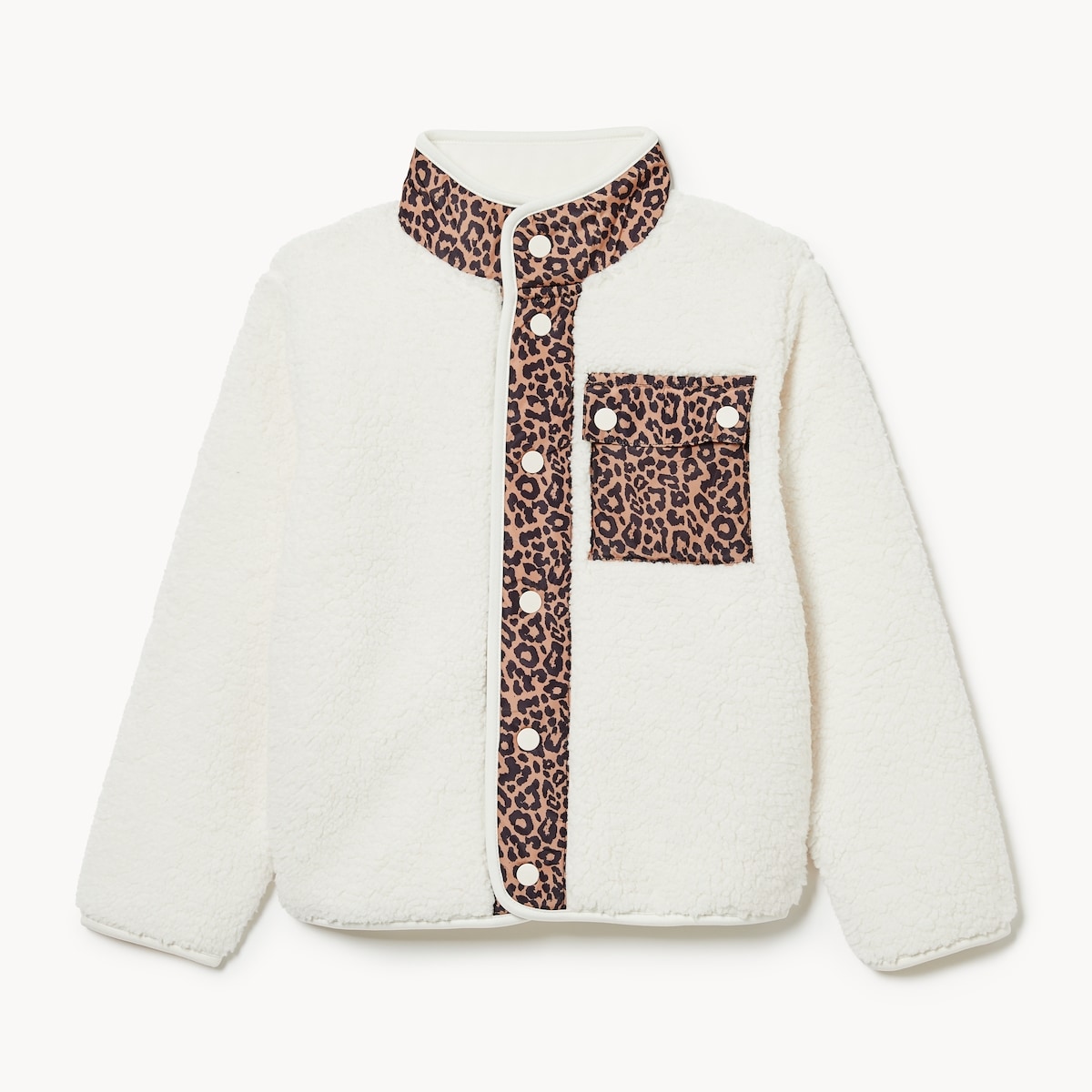 Veste en molleton effet peau de mouton pour filles