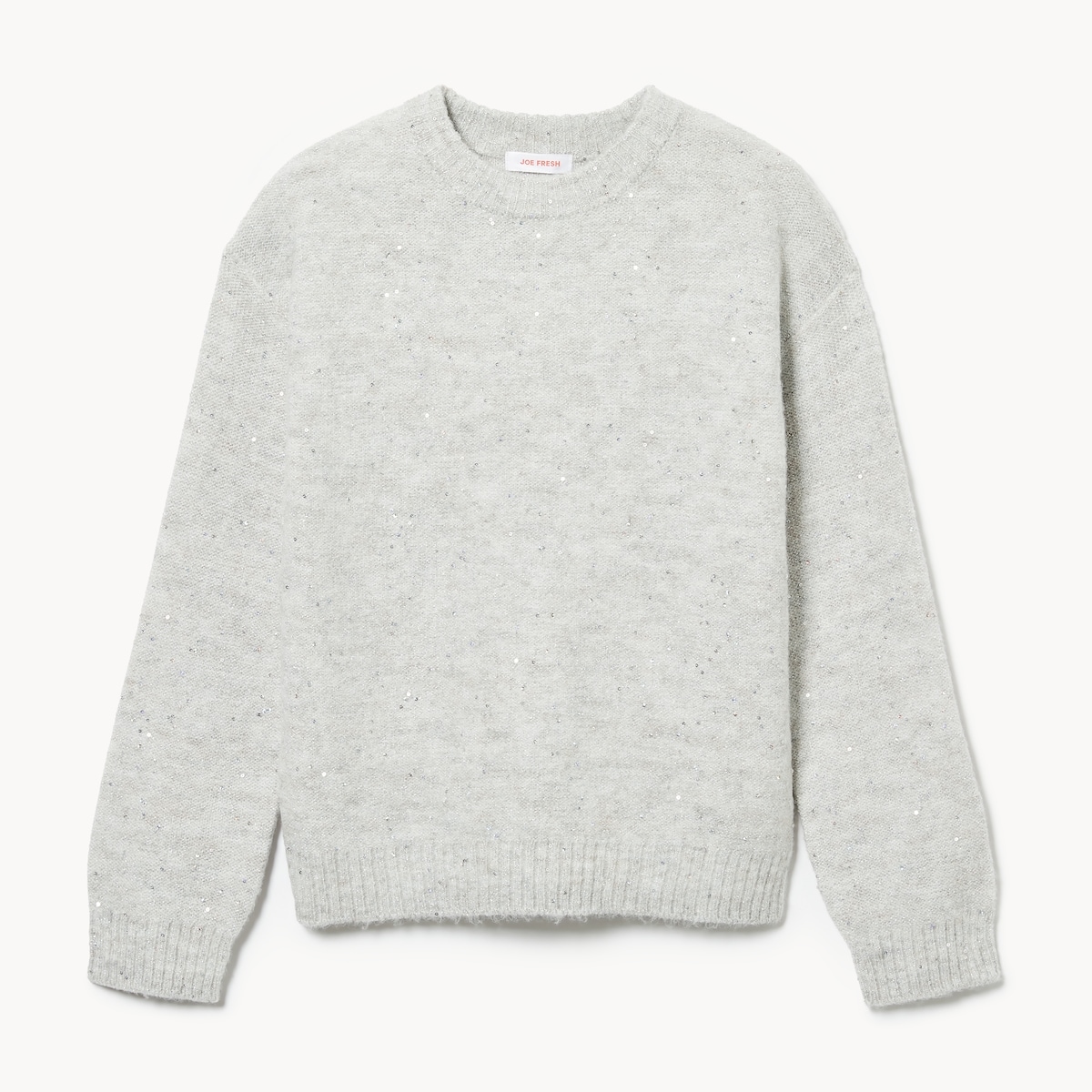 Tween Girls' Sequin Sweater - Off White