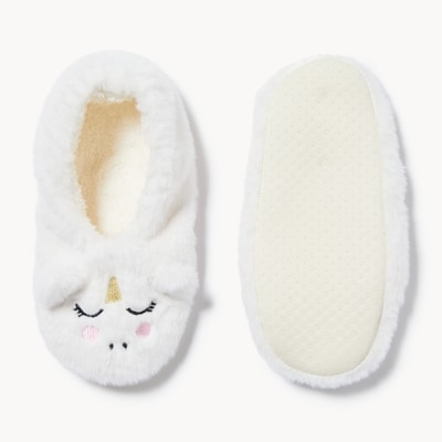 Pantoufles licorne pour filles - Blanc
