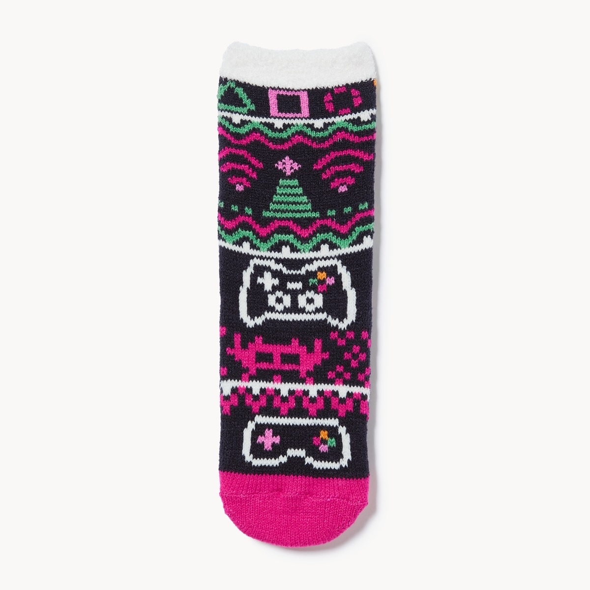 Chaussettes tube jacquard motif de chalet, filles