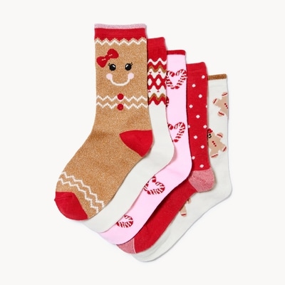 Joe Fresh Kid Girls' 5-Pack Crew Socks 1 ea, $10.00/1ea