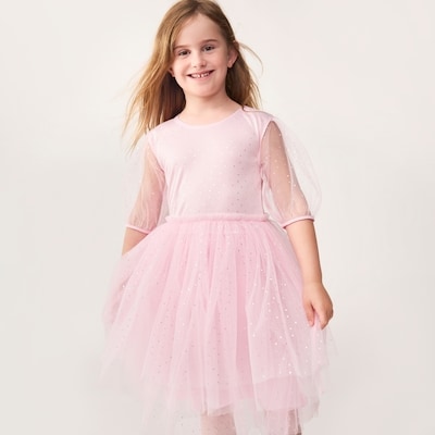 Kid Girls' Wicked Glinda Tulle Dress - Light Pink