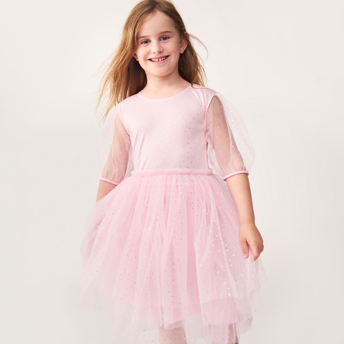 Kid Girls' Wicked Glinda Tulle Dress - Light Pink
