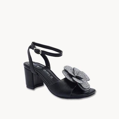 Souliers à talons avec bride de cheville, filles - Noir