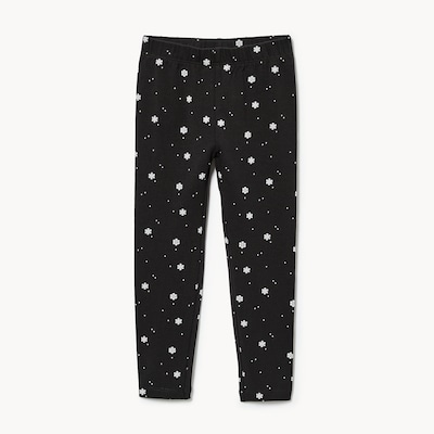 Legging imprimé pour petites filles - Noir JF