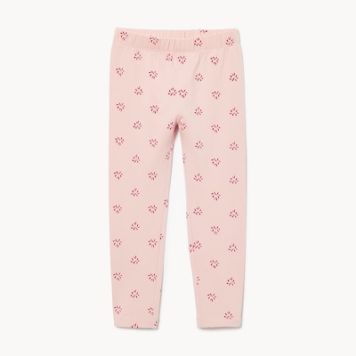 Legging imprimé pour petites filles - Pêche foncé