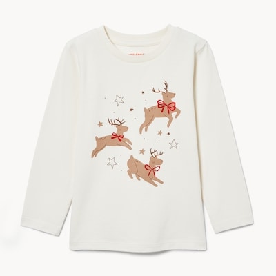 Toddler Graphic Long Sleeve Top - Off White