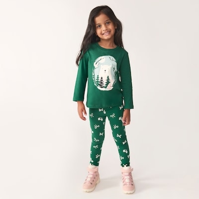 Toddler Graphic Long Sleeve Top - Green