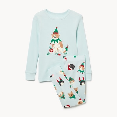 Toddler Girls' Holiday Sleep Set - Aqua