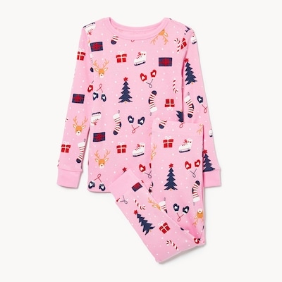 Ensemble pyjama des Fêtes pour petites filles - Rose