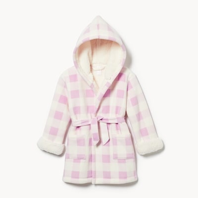 Toddler Girls' Teddy Fleece Robe - Lilac