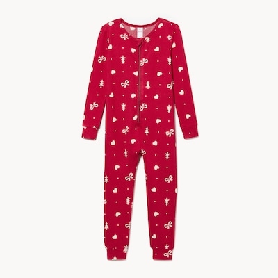 Toddler Girls' Holiday Sleeper - Dark Red