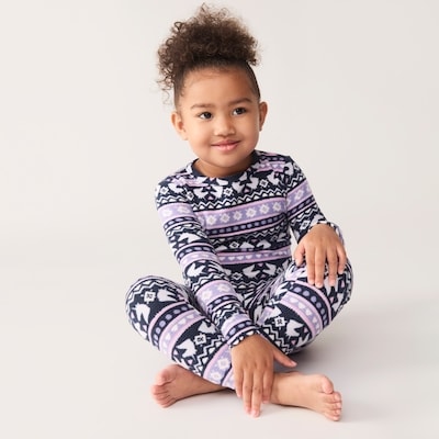 Toddler Girls' Holiday Sleep Set - Navy