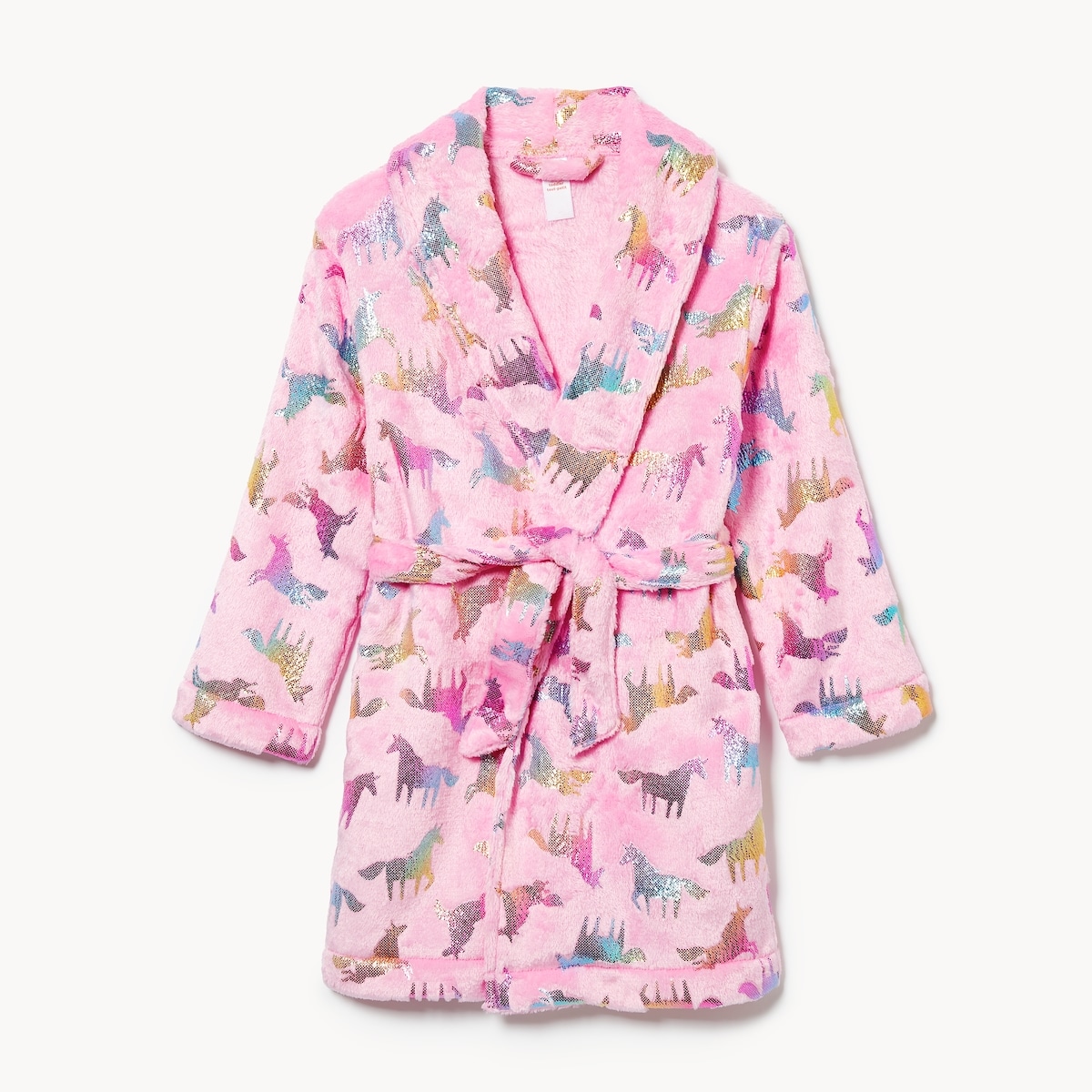Toddler Girls' Printed Fleece Robe - Pink