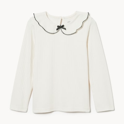 Toddler Girls' Peter Pan Collar Top - Off White