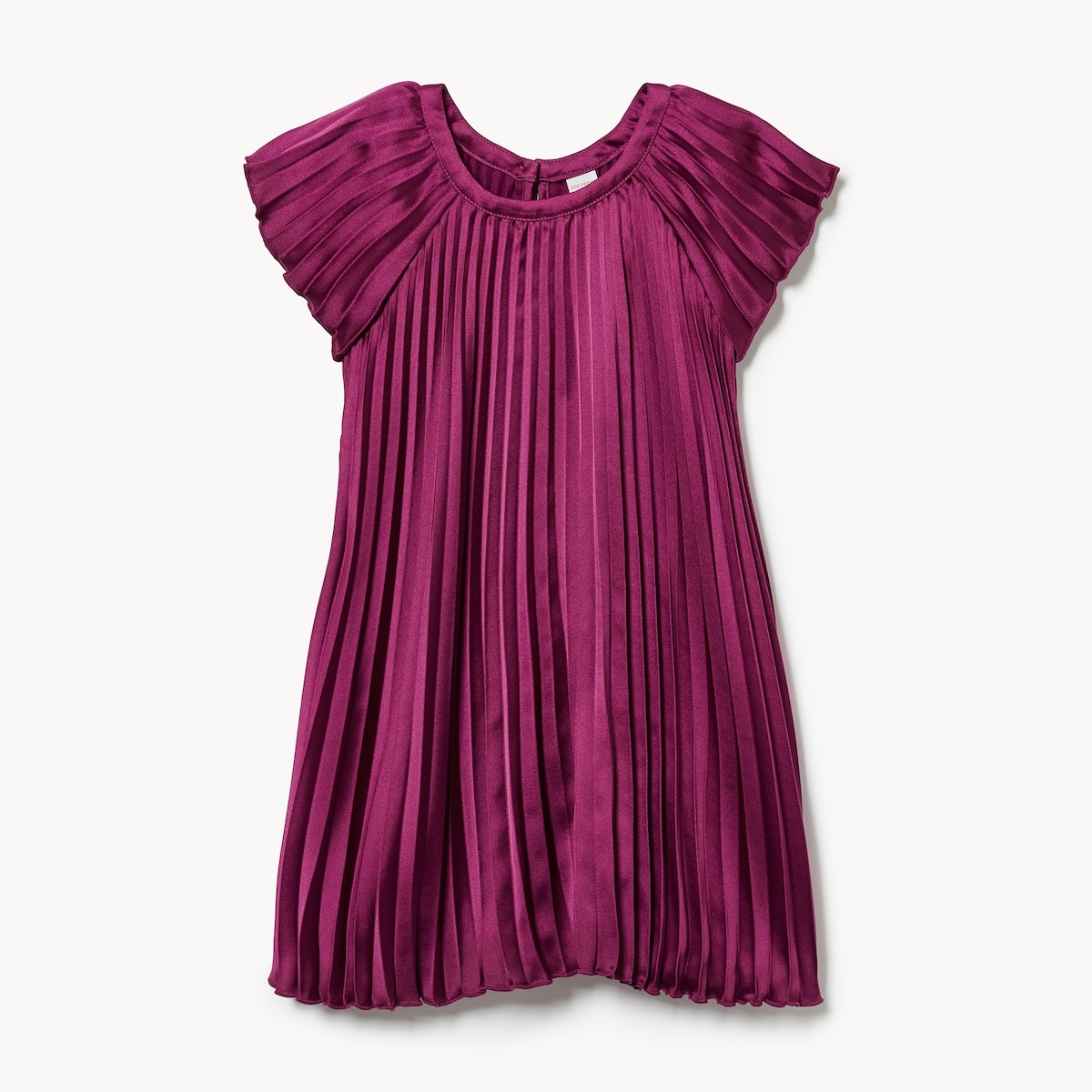 Toddler Girls' Satin Pleated Dress - Purple Cabbage