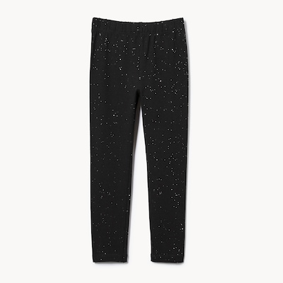 Legging scintillant pour petites filles - Noir JF