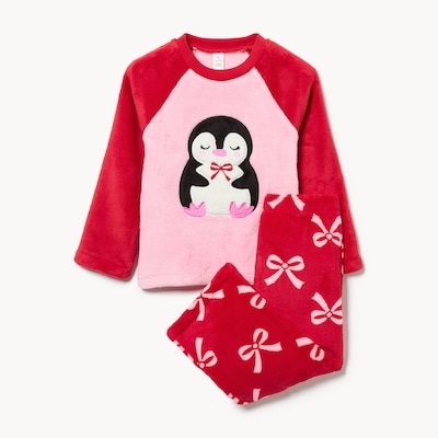 Toddler Girls' Fleece Sleep Set - Red