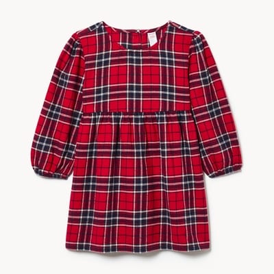 Robe à carreaux pour petites filles - Rouge