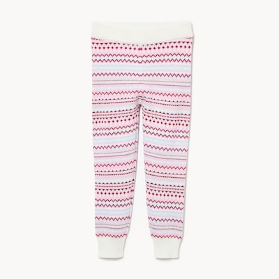 Toddler Girls' Fair Isle Sweater Legging - Off White