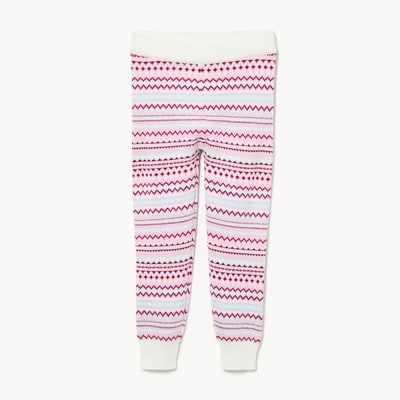 Toddler Girls' Fair Isle Sweater Legging - Off White