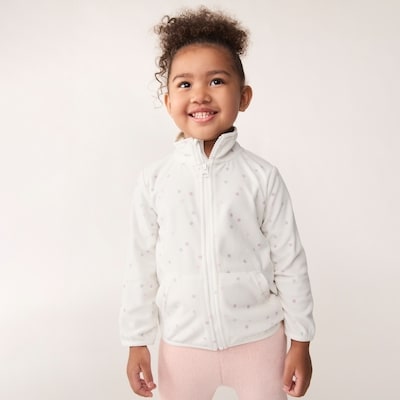 Veste imprimée en micromolleton pour tout-petits - Blanc Cassé