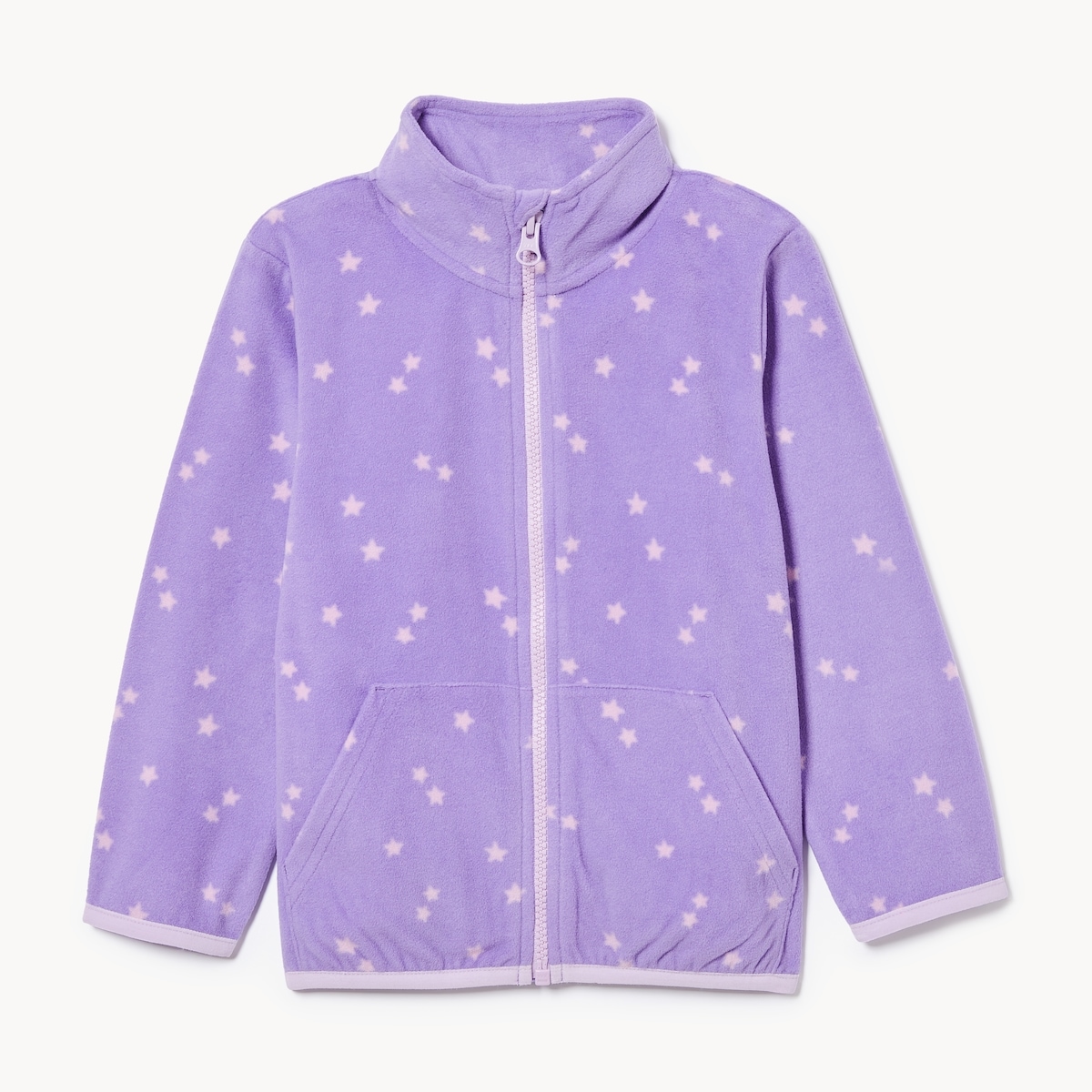 Toddler Printed Microfleece Jacket - Purple