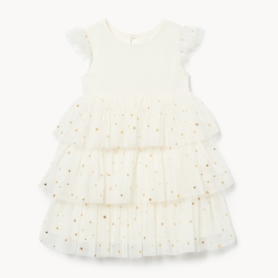 Toddler Girls' Tiered Party Dress - Off White