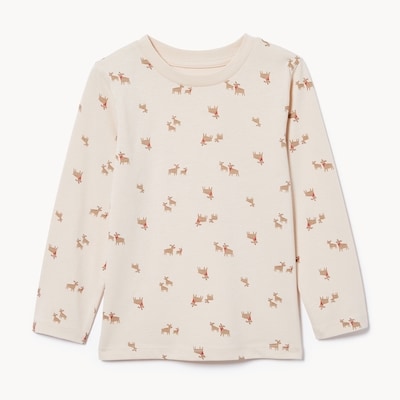 Toddler Printed Long Sleeve Top - Light Sand