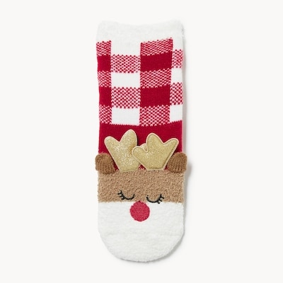 Chaussettes tube à motif de chalet, petites filles - Rouge