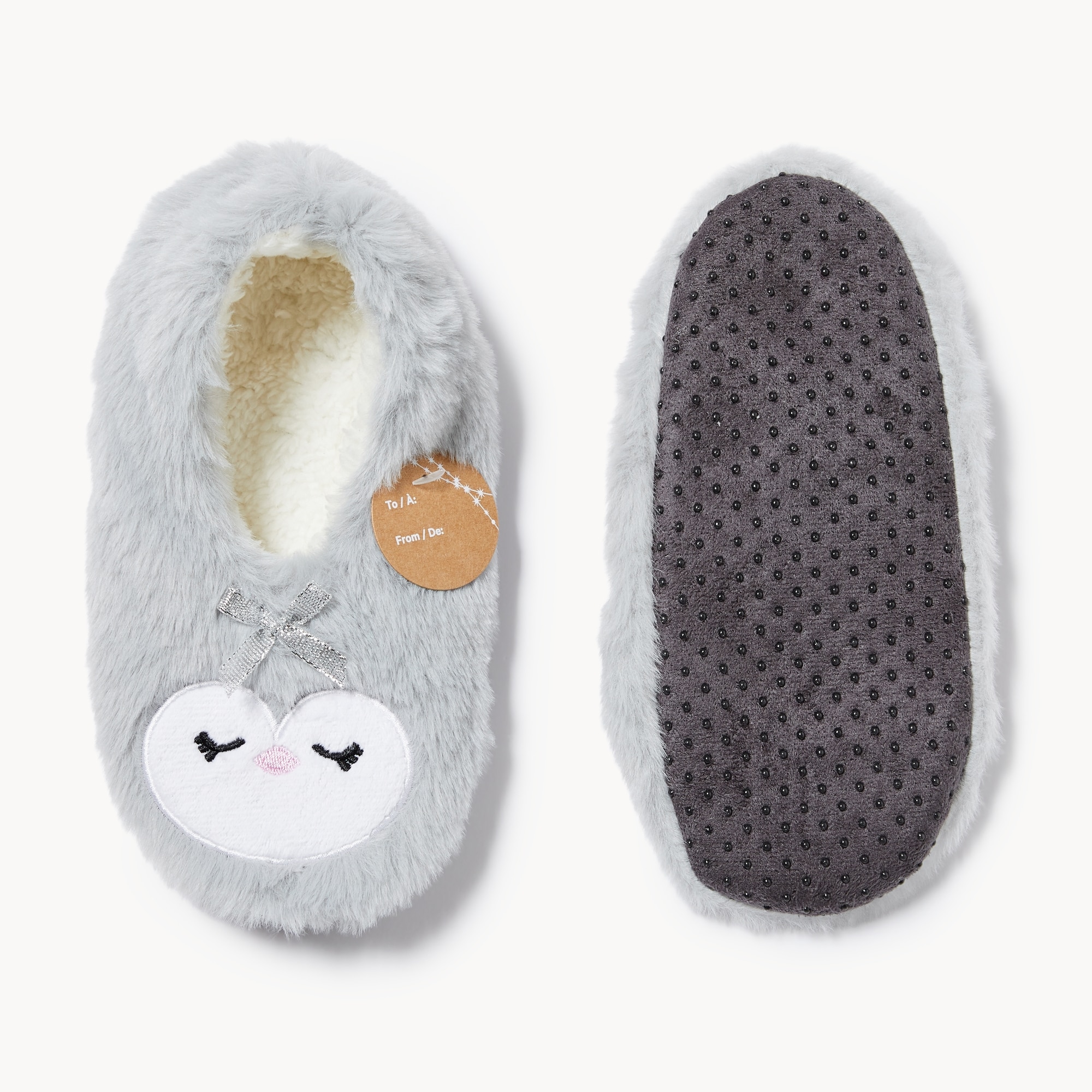 Toddler Girls' Animal Slippers in Grey from Joe Fresh