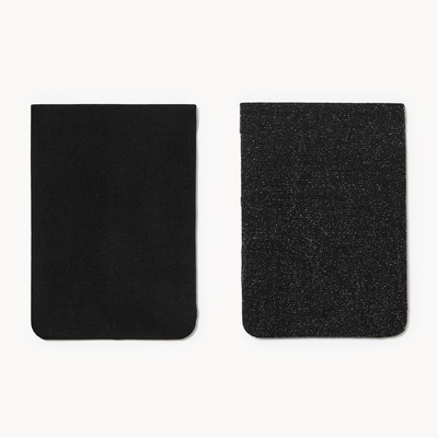 Toddler Girls' 2-Pack Ribbed Footed Tights - Black