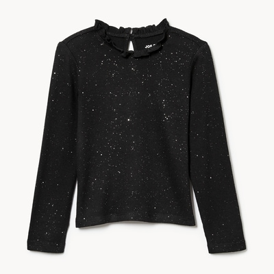 Toddler Girls' Sparkle Long Sleeve Top - JF Black