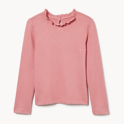 Toddler Girls' Sparkle Long Sleeve Top - Dusty Rose