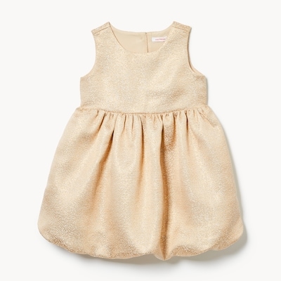 Toddler Girls' Holiday Bubble Dress - Light Gold