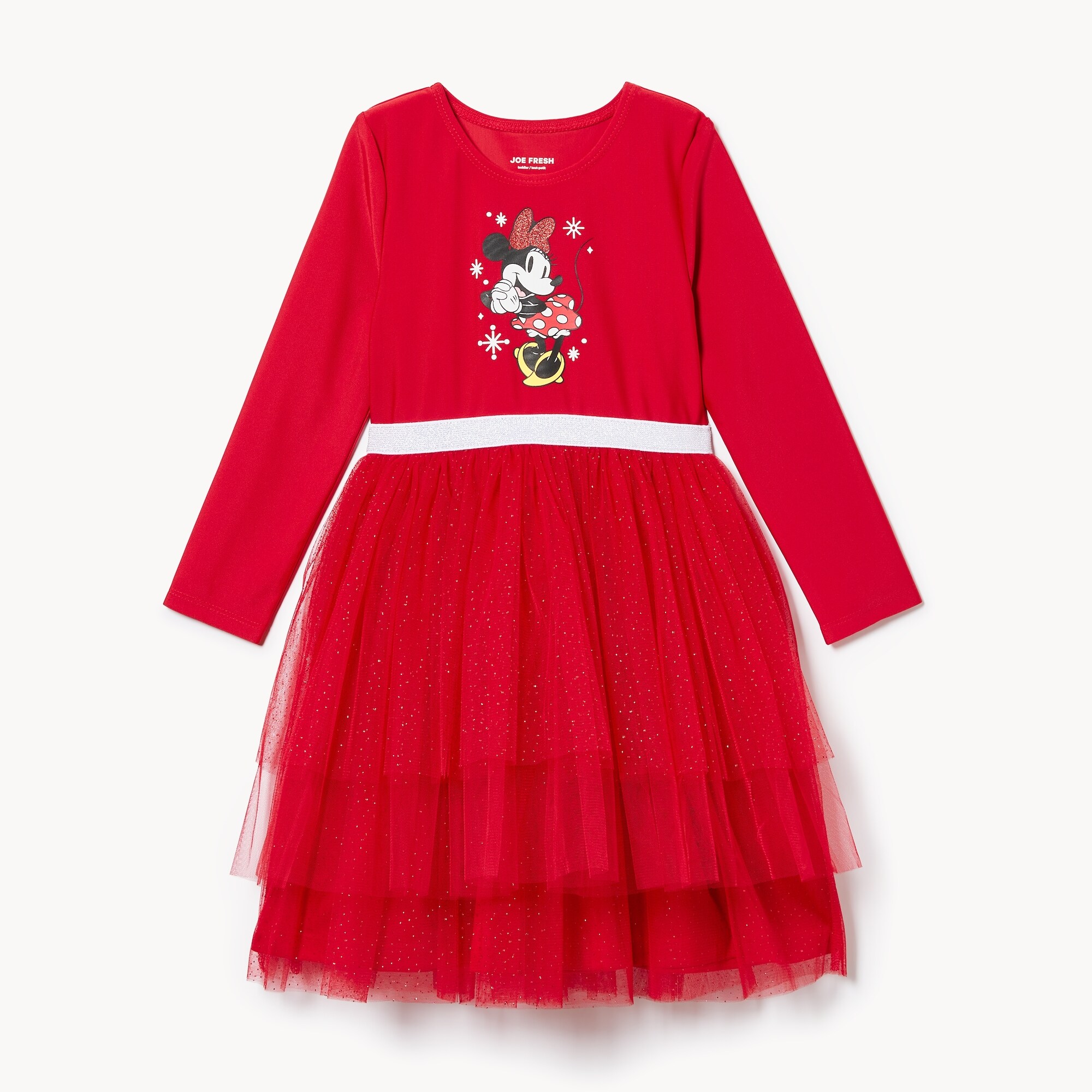 minnie mouse christmas dress Red Toddler Girls' Disney Minnie Dress Mascot costume Size:US24 zhilan FDDMis Newborn Knotted Gown the fitted waist and