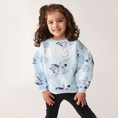Toddler Girls' Bluey Sweatshirt - Light Blue