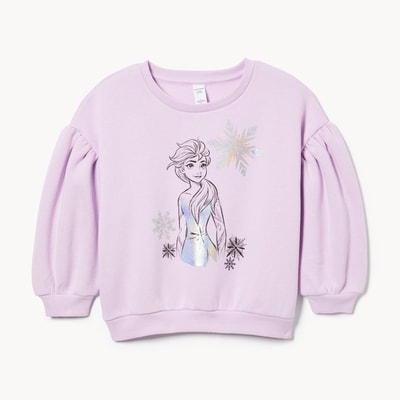 Toddler Girls' Disney Frozen Elsa Sweatshirt - Light Purple