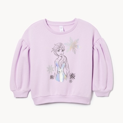 Chandail en molleton Elsa Disney, petites filles - Violet Pâle
