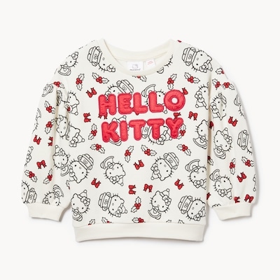Toddler Girls' Hello Kitty Festive Sweatshirt - Off White